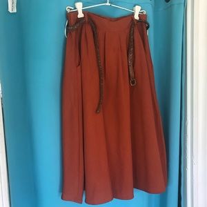 Hot & Delicious Midi Skirt with Belt and POCKETS